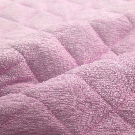 パッド一体型 ボックスシーツ シングル タオル素材 ブルー