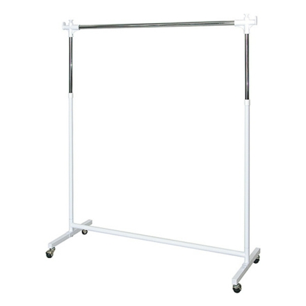 頑丈ハンガーラック 120cm幅 キャスター付き ホワイト