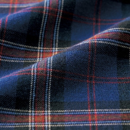 チェック柄 パジャマ メンズ 2色組 綿混起毛 ネイビー・グレー M