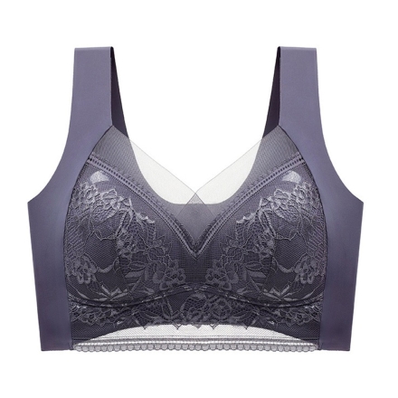 ノンワイヤーでらくらくレースブラ 3色組 ワイヤレスブラ Mサイズ