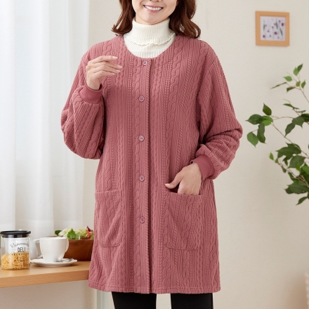 フリースケーブル柄かっぽう2色組