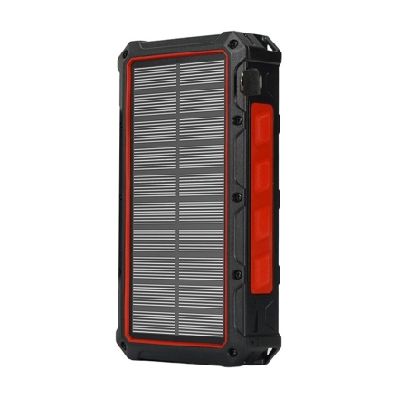 折り畳み式ソーラーモバイル充電器 40,000mAh 大容量 ケーブル内蔵 ソーラー充電 手回し モバイルバッテリー 防災 アウトドア