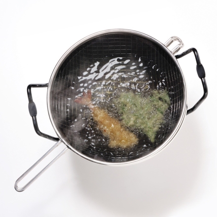 ラバーゼ 鉄揚げ鍋28cmセット 揚げ鍋 油切り 油はね防止ネット 日本製 燕三条 鉄製 両手鍋 天ぷら鍋 揚げ物