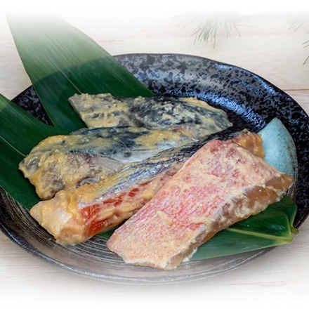 京味噌 漬け魚 詰合せ ( さわら2 / 銀だら1 / 銀鮭3 / 赤魚4 ) 熨斗なし