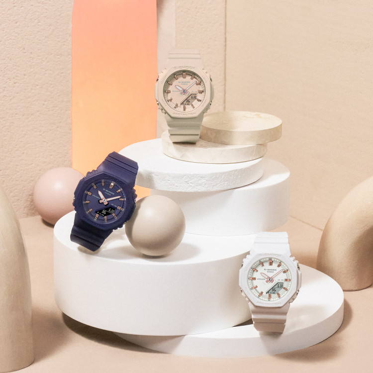 CASIO カシオ G-SHOCK GMA-P2100M-7AJF レディース 腕時計 アナデジ クオーツ 耐衝撃構造 20気圧防水 ワールドタイム ストップウォッチ アラーム ダブルLEDライト 樹脂ケース 樹脂バンド ホワイト