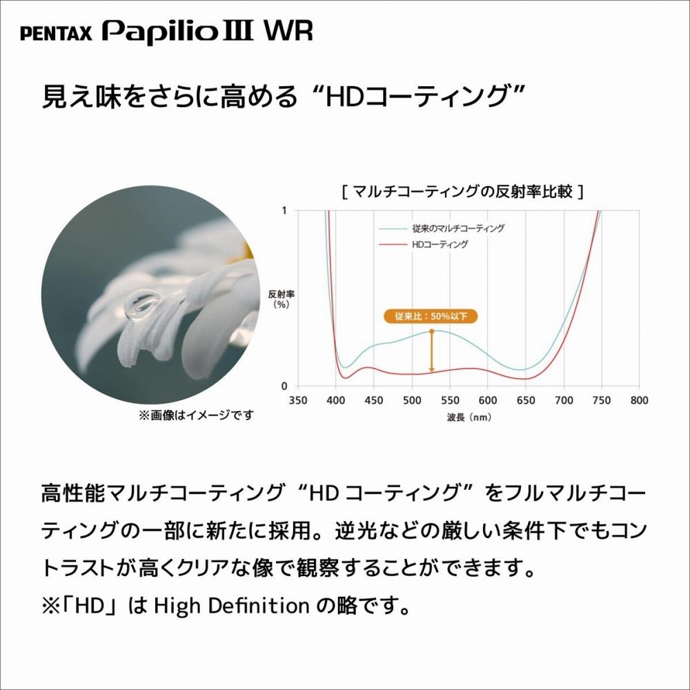 ペンタックス 6.5倍 双眼鏡 Papilio III 6.5x21 WR ブラック