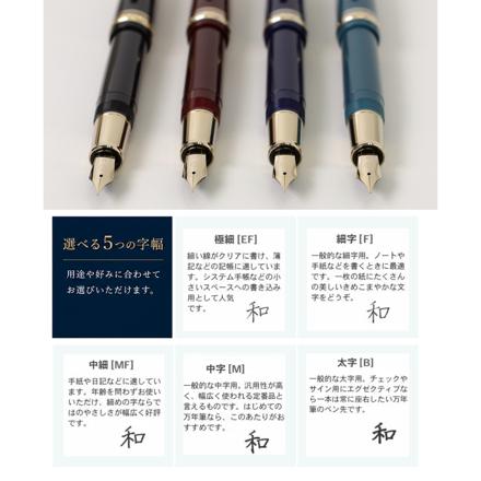 セーラー万年筆 万年筆 プロフィットカジュアルL ステイブル ゴールドトリム 11-0825 クリアブラック 細字