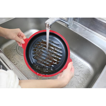 【電子レンジ調理器】トレードワン 70205 CHEFF(シェフ) 猫鍋レンジパン レッド