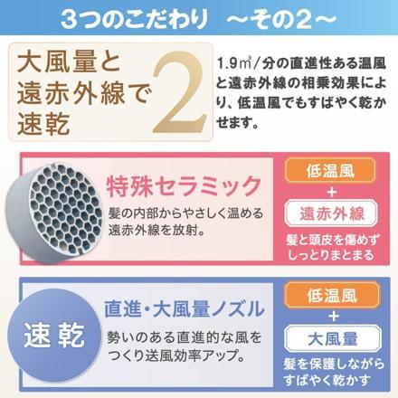 ゼンケン 電磁波低減ヘアケアドライヤー ピンク ZD-750P