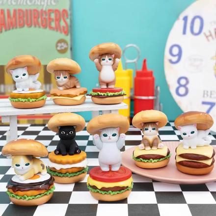 グレイ・パーカー・サービス モフサンド mofusand GPS BOX Hamburger Meow 全8種 ボックス販売 もふもふサメちゃん コンプリートボックス
