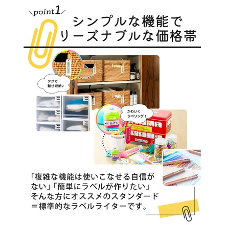 〈ラベルライター テープ充実セット〉 ブラザー ピータッチ PT-J100W ホワイト＆テープ3種＆単4電池