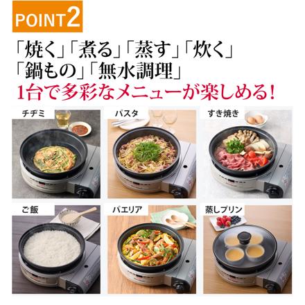 イワタニ カセットフー ビストロの達人プラス CB-BST-PLS シルバー＆イワタニ純正プレート3種＆カセットガス付き セット