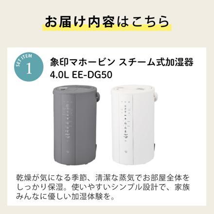 象印 スチーム式加湿器 4.0L EE-DG50 グレー ピカポット 温湿度計セット