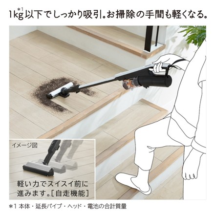 【掃除機】日立 PV-BS1L(W) ホワイト スティッククリーナー (コードレス式) サイクロン式 すごかるスティック＆マーナ W078W 2in1
