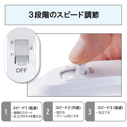 クイジナート スマートパワー ３スピード ハンドミキサー HM030WJ ＆ タイガークラウン シリコンゴムヘラ HM-030WJ