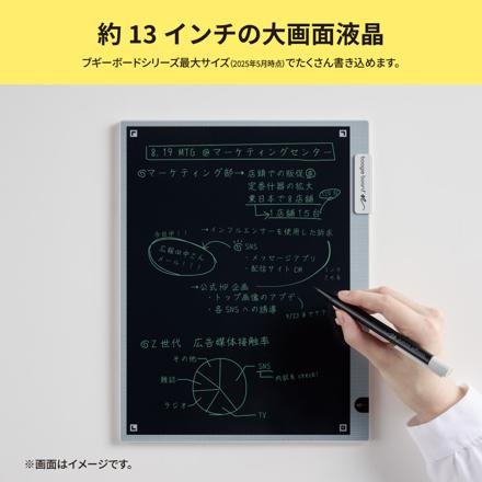 キングジム ブギーボード BB-19-GY デジタルメモ ＆マイクロファイバークロス7枚組