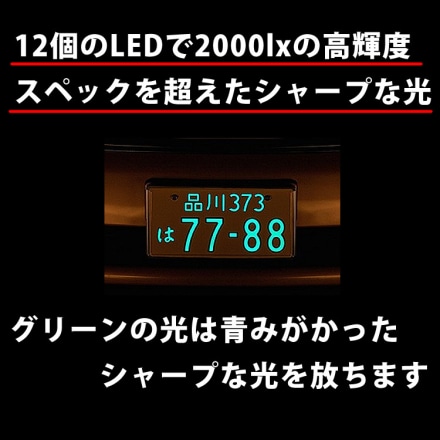 井上工業 字光式ナンバープレート ガンメタ LEDパーフェクトecoII 普通車対応 2468-12V-G 2枚セット