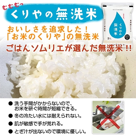 白米 くりやの無洗米 24kg 2kg×12袋 令和5年産