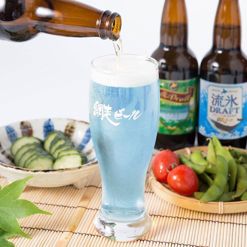 網走ビール オリジナルグラス＆ビールセット〔５種×1本〕人気の桜桃の雫【沖縄・離島 お届け不可】