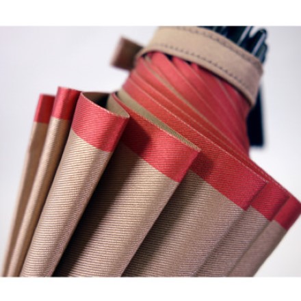 甲州織両面傘「かさね」女性用長傘16本骨　株式会社小宮商店 ベージュ/ピンク