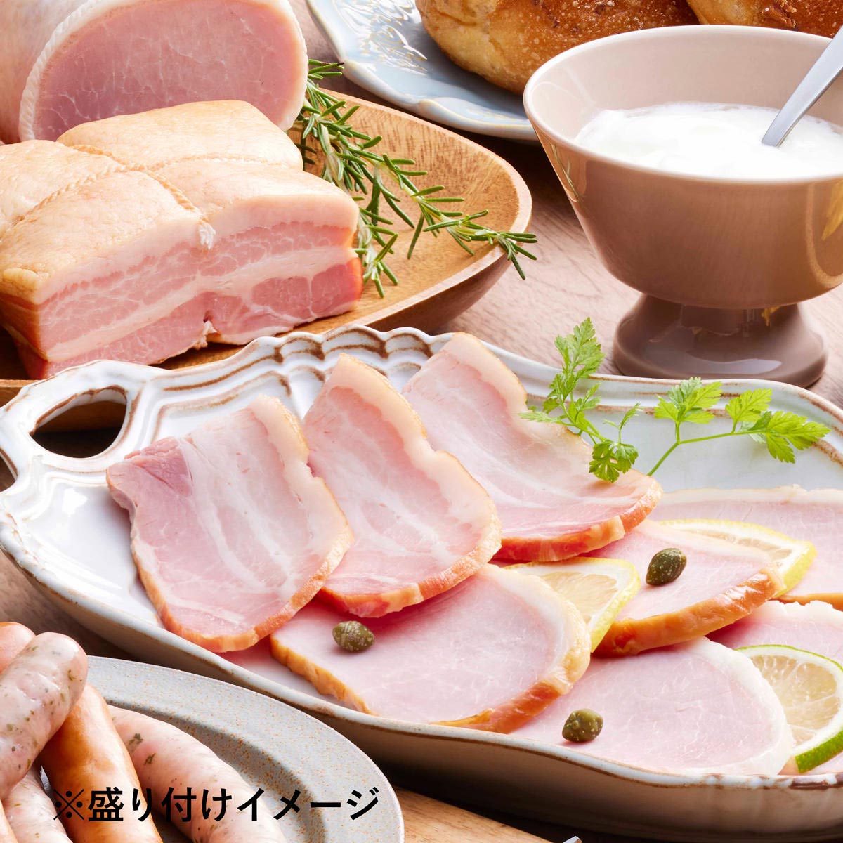 信州ハム 爽やか信州軽井沢 熟成3点セット 〔ロースハム300g、ホワイトロースハム300g、ベーコン250g〕 ハム詰め合わせ