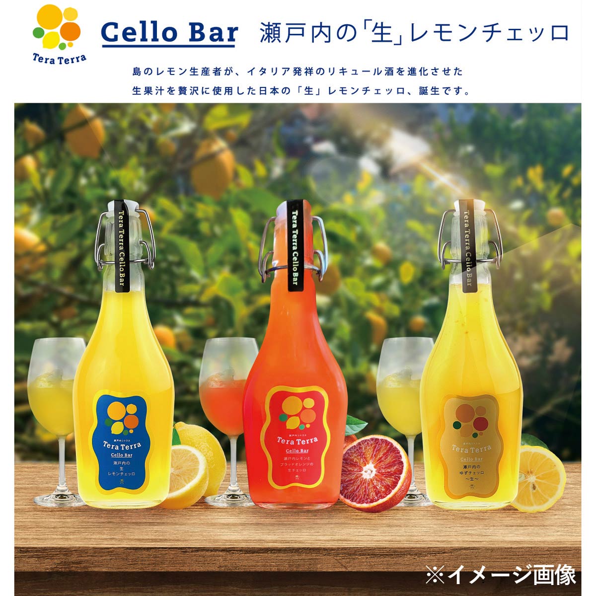 瀬戸内の生レモンチェッロ 瀬戸内のゆずチェッロ生 〔瀬戸内の生レモンチェッロ500ml、瀬戸内のゆずチェッロ生500ml〕 リキュール