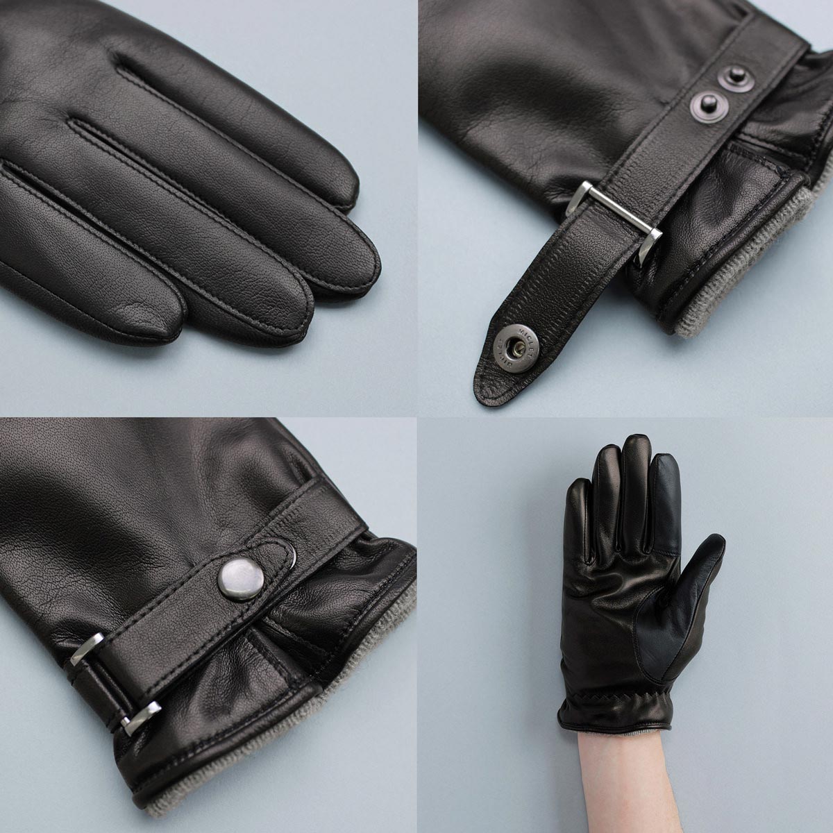 KURODA クロダ 男性用 Italian Sheep Belted- Touch Panel 〔手囲いサイズ：23cm/24cm〕 手袋 手囲い 23cm ： TAN