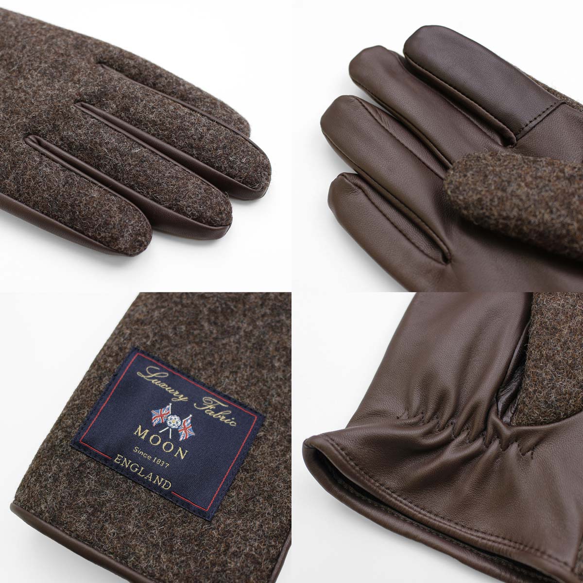 KURODA クロダ 男性用 MOON グローブ スクワラン加工 抗菌機能 タッチパネル対応 〔手囲いサイズ：24cm〕 手袋 HERRIN GY2