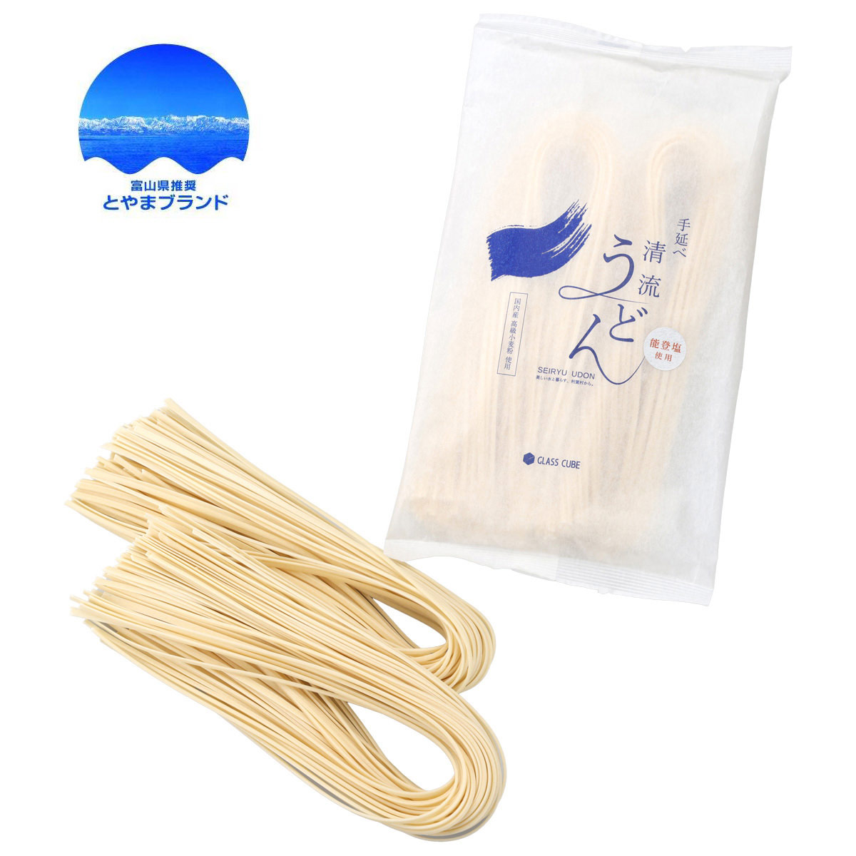 国産小麦 能登塩使用 手延べ清流うどん ギフト箱 〔180g×5袋〕 うどん