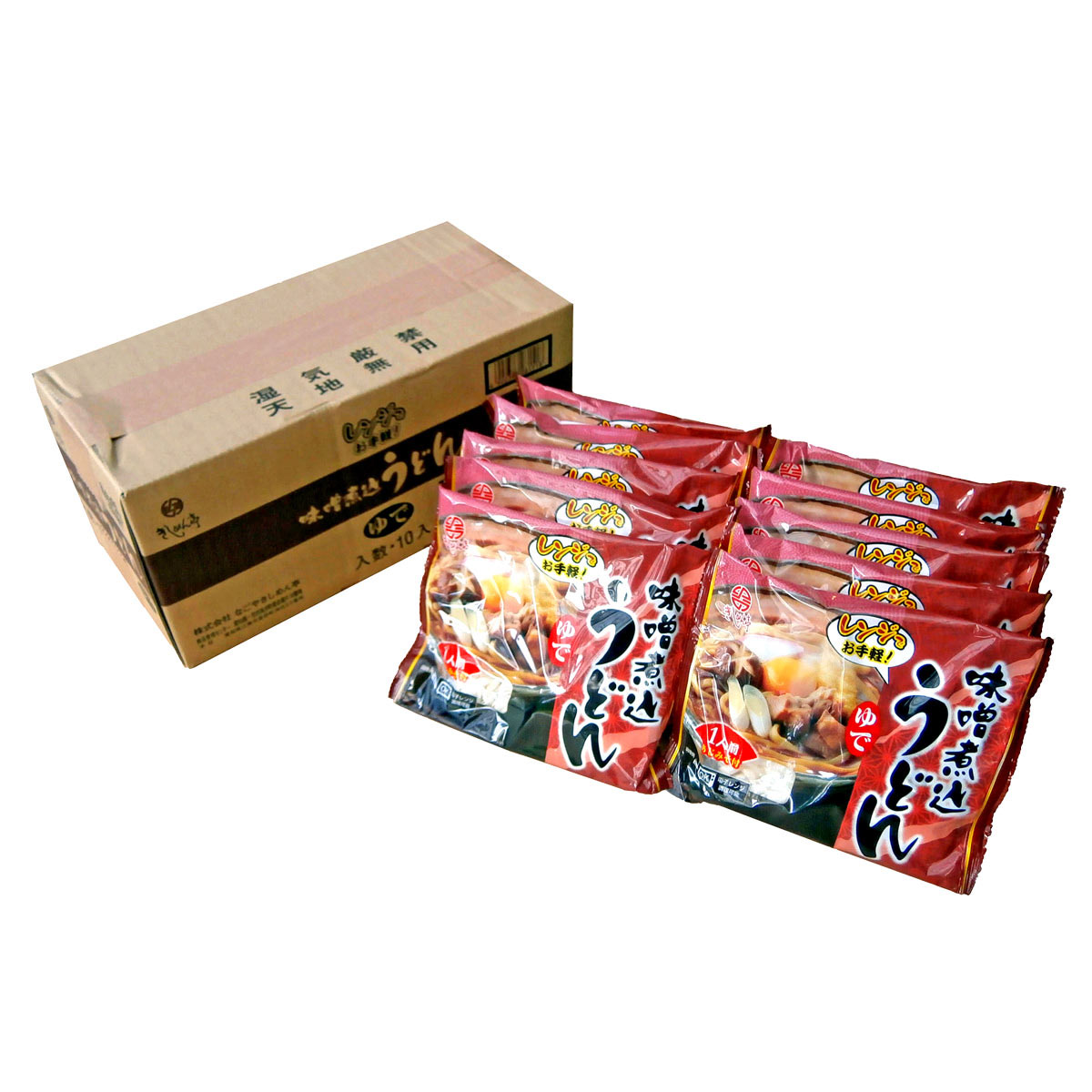 レンジ対応 名古屋 ゆで 味噌煮込うどん 〔めん180g×10、あじみそ45g×10〕 麺 うどん