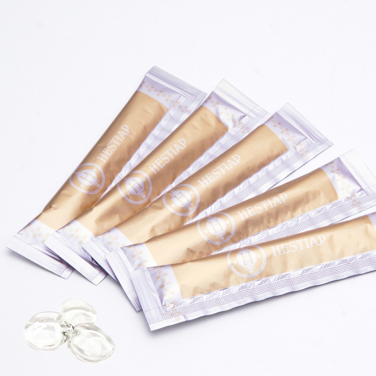 NEW HESTIAP ツバメの巣 スティックゼリー ギフト箱 〔ゼリー10g×30本、ガラスアクセサリー×1〕 スイーツ