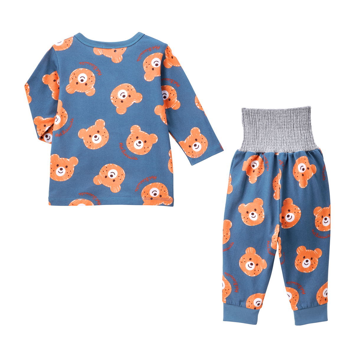 ミキハウスホットビスケッツ 腹巻付き長袖パジャマ(70-7330-149)