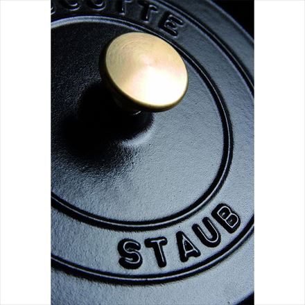 staub ストウブ ピコ・ココット ラウンド 16cm ブラック 40509-480 小さい 両手 鋳物 ホーロー 鍋 IH対応