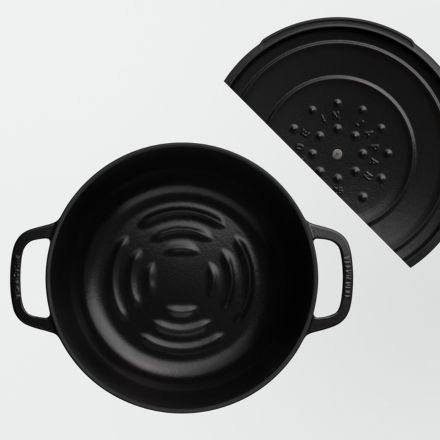 Vermicular バーミキュラ オーブンポット2 26cm 浅型 セルフスタンディングリッド マットブラック OP2S26S-BK