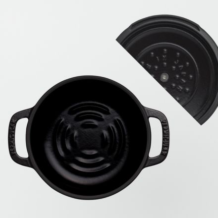 Vermicular バーミキュラ オーブンポット2 ミニ 14cm セルフスタンディングリッド マットブラック OP2R14S-BK