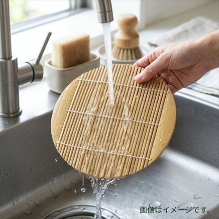 にちにち道具 竹の道具 ミガキ竹すだれ 丸15.5cm 11-218
