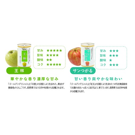 JA全農長野 信州 りんごジュース バラエティーセット 160g×30本