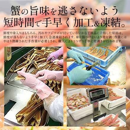 ボイル ズワイガニ ポーション むき身 カット済み 1kg（総重量1.3kg） 5Lサイズ