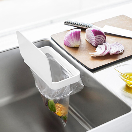 tower タワー フィルムフック蓋付きポリ袋ホルダー ホワイト 1289