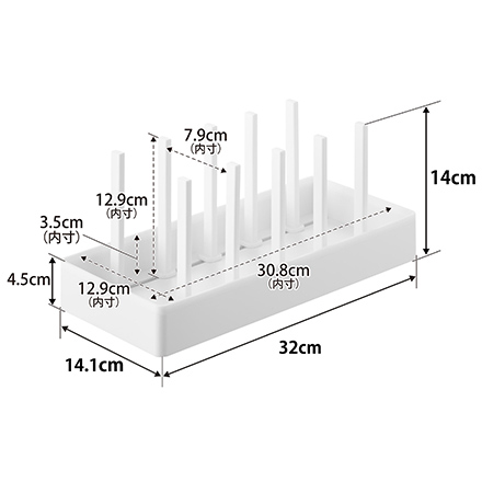 tower タワー シンク下幅調節鍋蓋&フライパン収納スタンド W32 ホワイト 1359