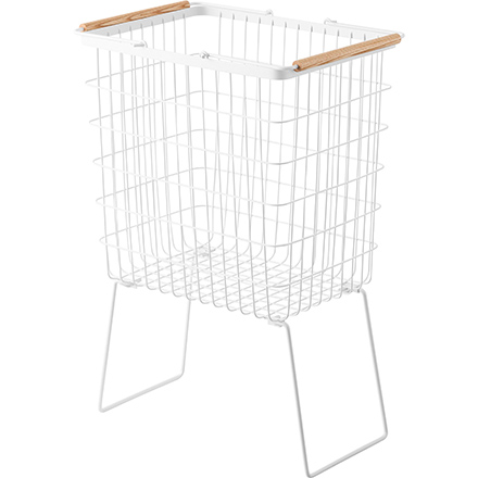 tosca トスカ 折り畳み脚付きランドリーバスケット ホワイト 1464