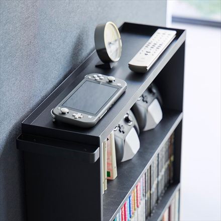 tower タワー ハンドル付き隠せるコミックラック ブラック 1486