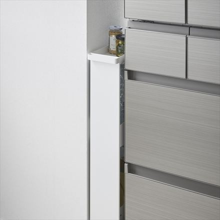 tower タワー キャスター付きスリムワゴン 3段 ホワイト 1804