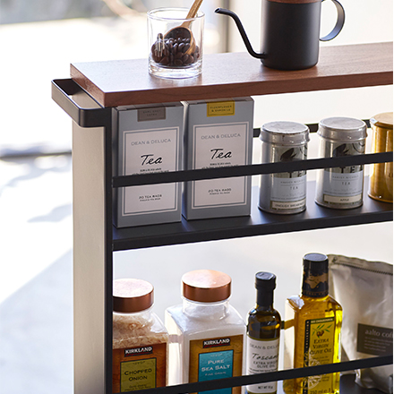 tower タワー ハンドル付きスリムワゴン ブラック 3628