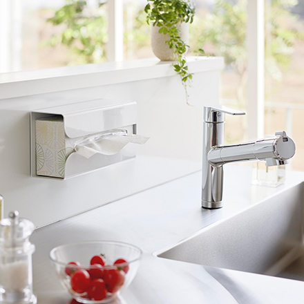 tower タワー マグネットポリ袋&キッチンペーパーホルダー ホワイト 3773