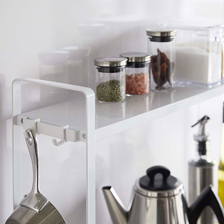 tower タワー コンロ横 ラック２段 ホワイト 5150