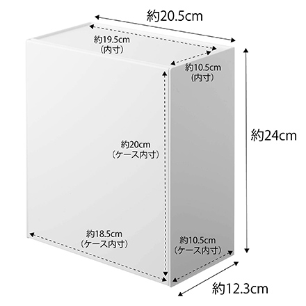 tower タワー ウォールトイレポット&収納ケース ホワイト 5429