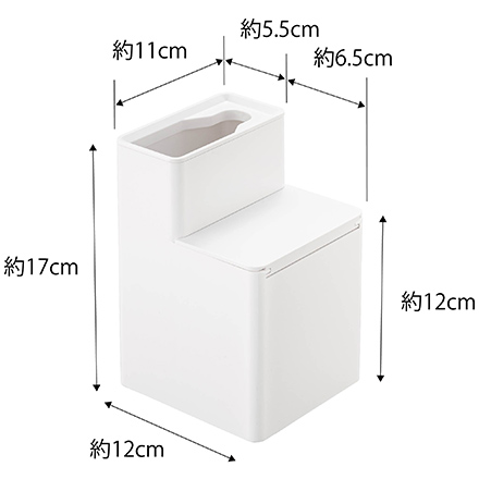 tower タワー 替えブラシ収納付き流せるトイレブラシスタンド ホワイト 5722