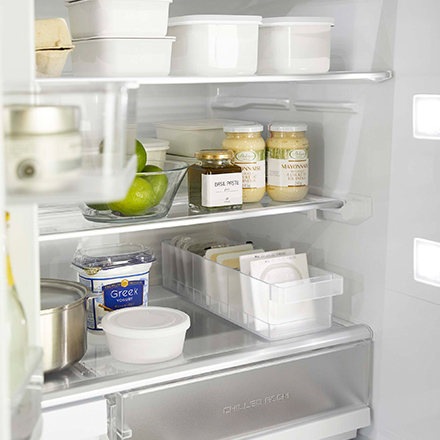 tower タワー 冷蔵庫中収納ケース 仕切り付 ホワイト 5762