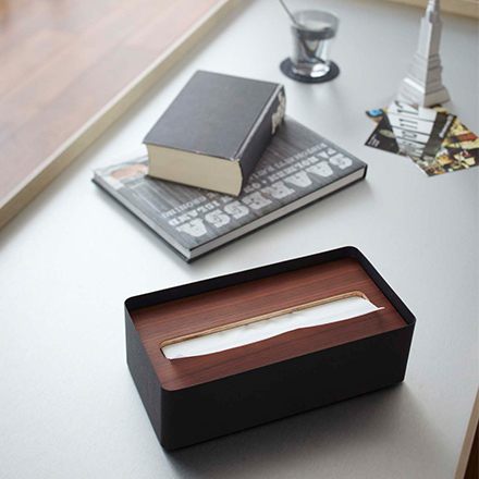 RIN リン 蓋付きティッシュケース L ブラウン 7729